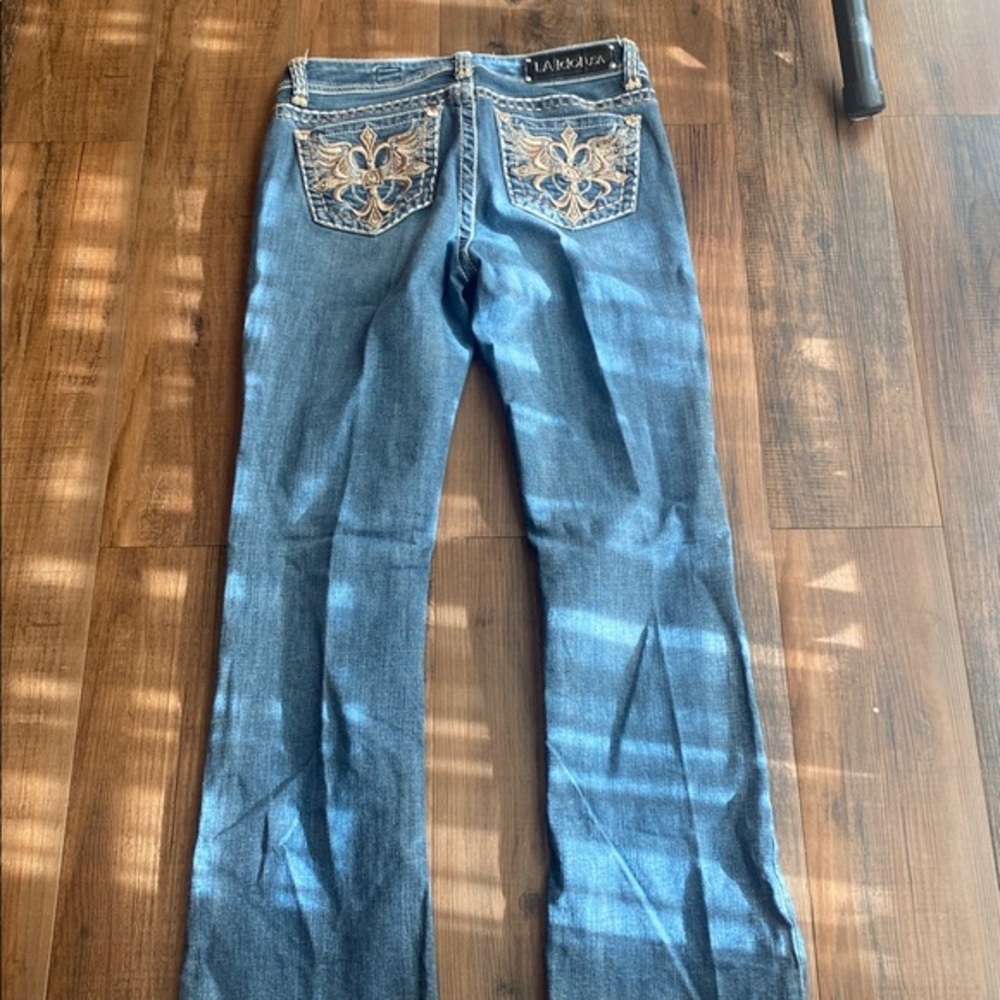 L.A. idol Women's Denim Jeans with Embroidered Pocket